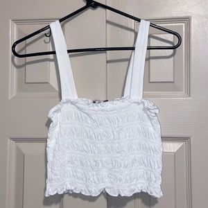 American Eagle Smocked Cropped Tank Top